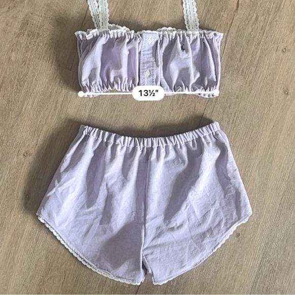 Reworked Ralph Lauren Coquette Romantic Lounge Set – Lilac & Lace - Size S - Picture 9 of 9